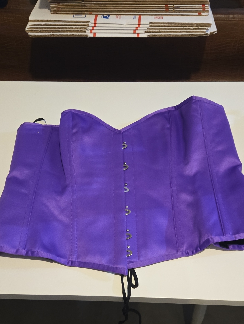 Purple Satin Corset